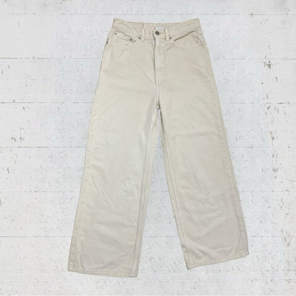 Urban Outfitters BDG High & Wide Corduroy Pant Size 27 Beige Academia Preppy - Picture 3 of 12
